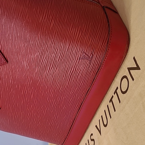LOUIS VUITTON VINTAGE 1996 RED EPI ALMA BAG,LOUIS VUITTON LOCK/KEY #340 DUST BAG - Picture 5 of 17